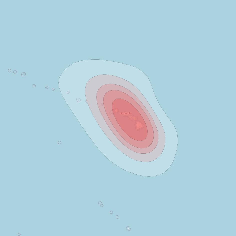 Ciel 2 at 129° W downlink Ku-band  HawaiiSB55 Spot Beam coverage map