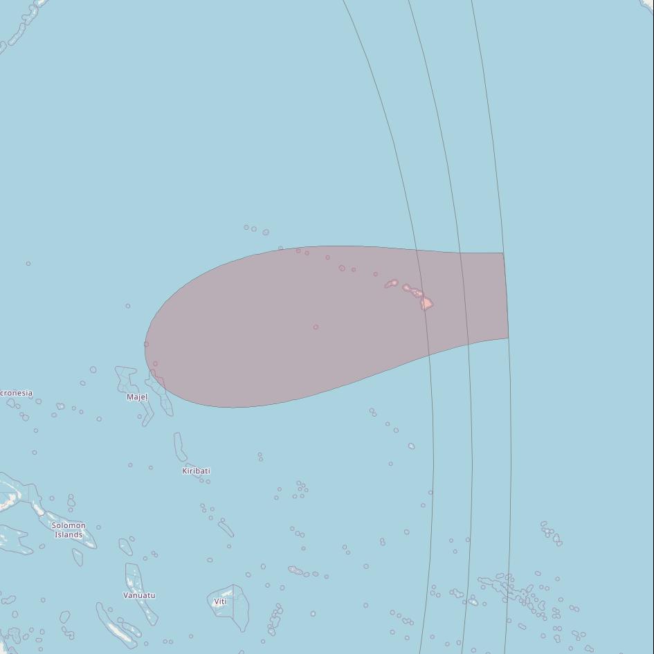 APSTAR 6D at 134° E downlink Ku-band S88 User Spot beam coverage map