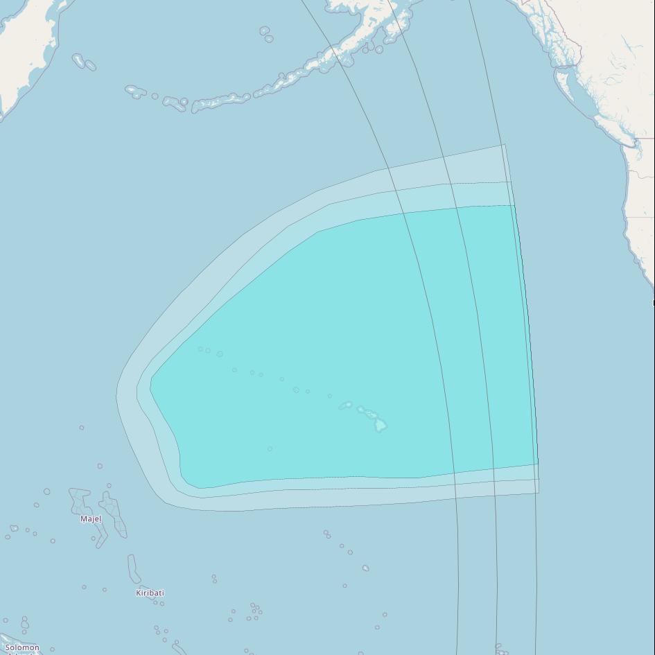 Inmarsat-4F1 at 143° E downlink L-band R003 Regional Spot beam coverage map
