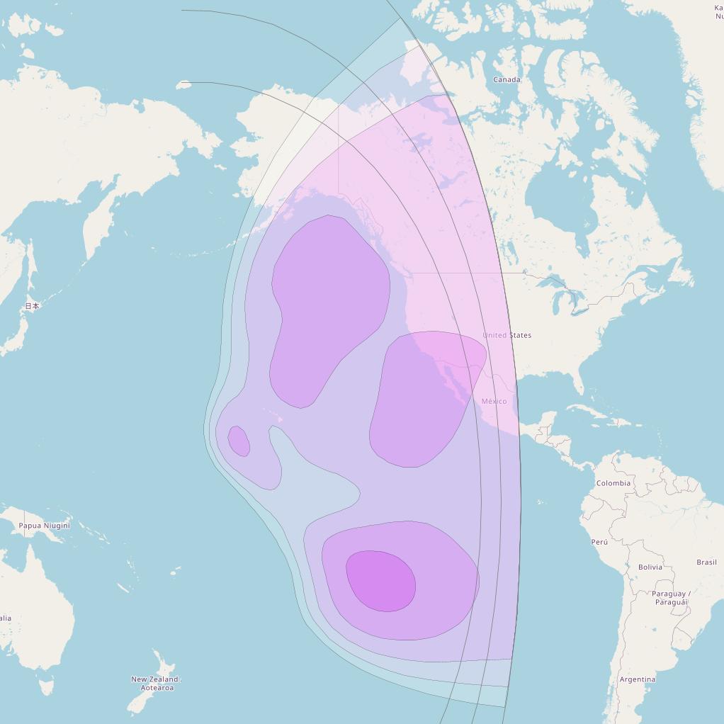 NSS 9 at 177° W downlink C-band East Hemi Beam  coverage map