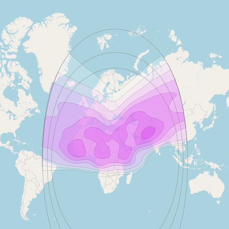 Arabsat 5A at 31° E downlink C-band Middle East and Africa beam coverage map