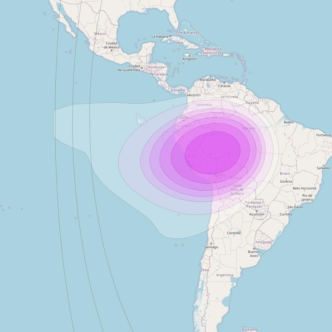 Intelsat 35e at 34° W downlink C-band C12 User Spot beam coverage map