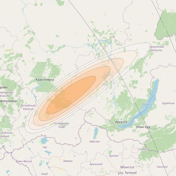 Yamal 601 at 49° E downlink Ka-band Spot30 Pol B MG-2 beam coverage map