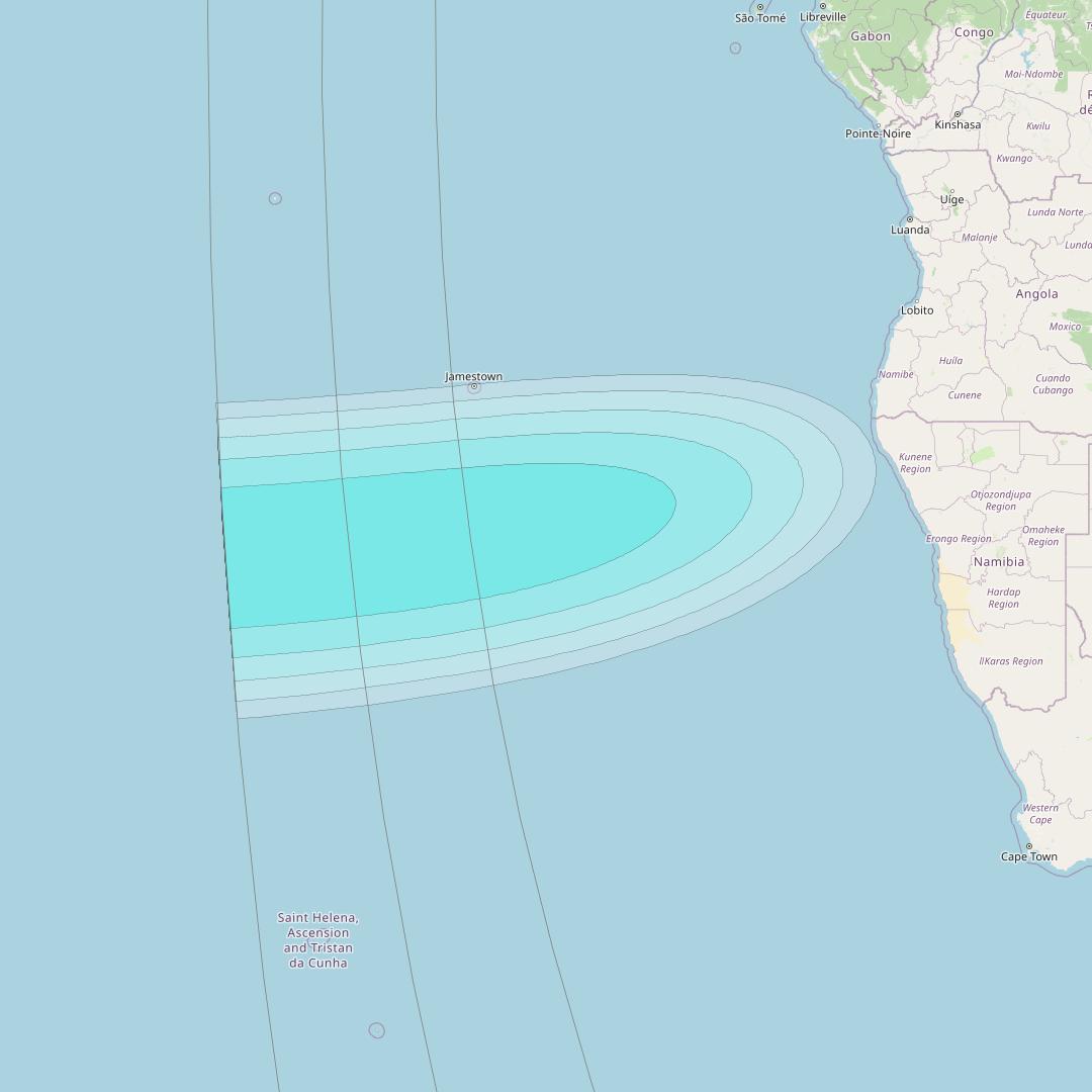 Inmarsat-4F2 at 64° E downlink L-band S001 User Spot beam coverage map