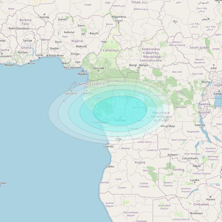 Inmarsat-4F2 at 64° E downlink L-band S012 User Spot beam coverage map