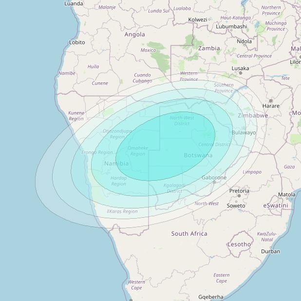 Inmarsat-4F2 at 64° E downlink L-band S020 User Spot beam coverage map