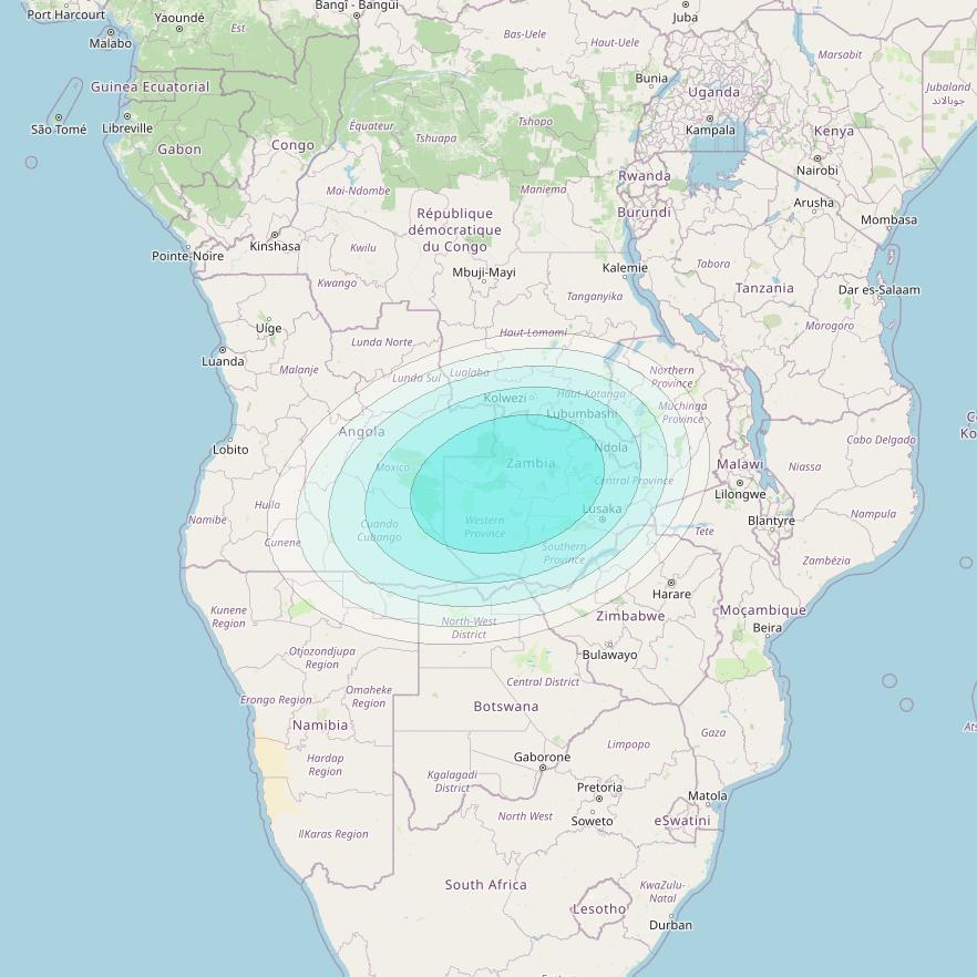 Inmarsat-4F2 at 64° E downlink L-band S021 User Spot beam coverage map