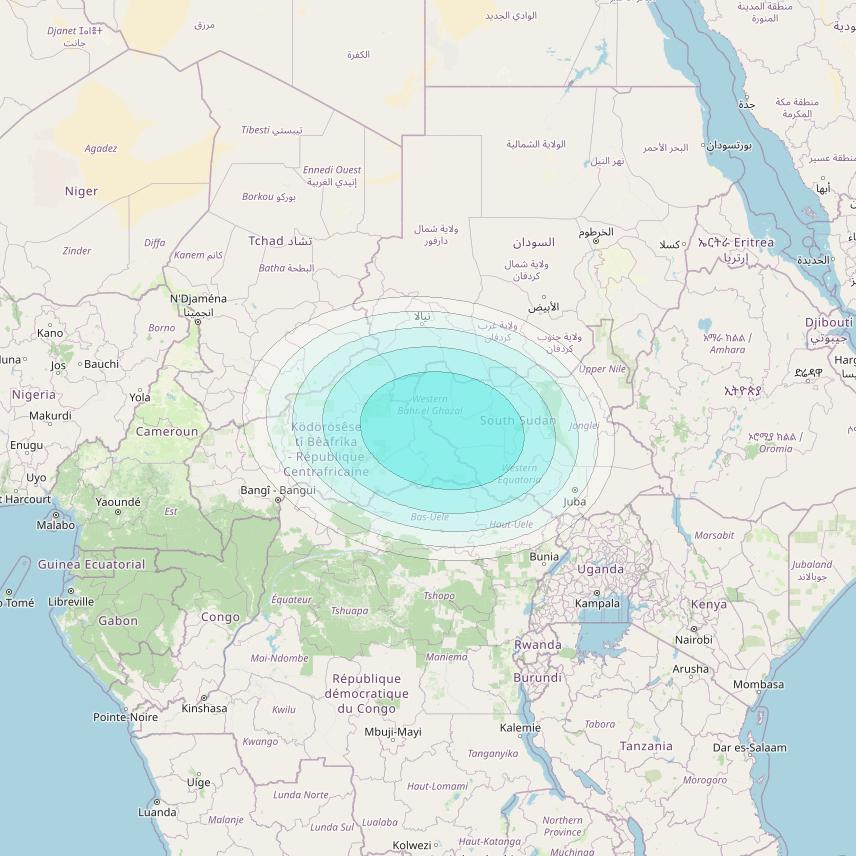 Inmarsat-4F2 at 64° E downlink L-band S024 User Spot beam coverage map