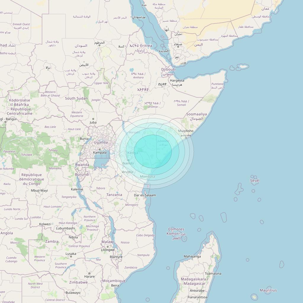 Inmarsat-4F2 at 64° E downlink L-band S047 User Spot beam coverage map