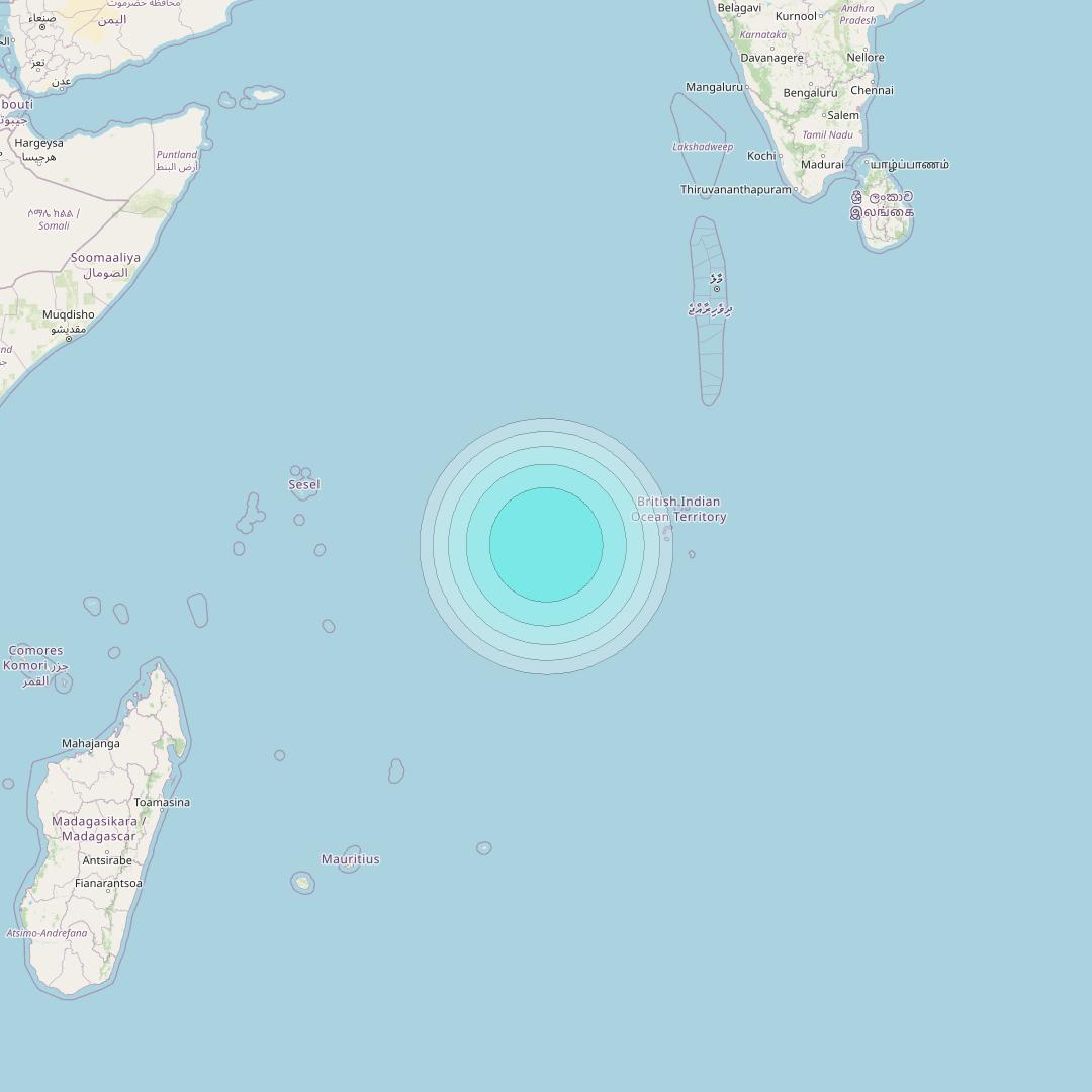 Inmarsat-4F2 at 64° E downlink L-band S103 User Spot beam coverage map