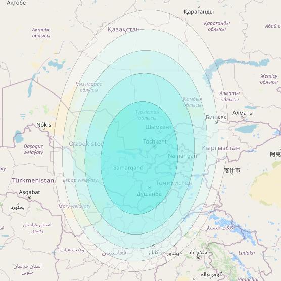 Inmarsat-4F2 at 64° E downlink L-band S109 User Spot beam coverage map