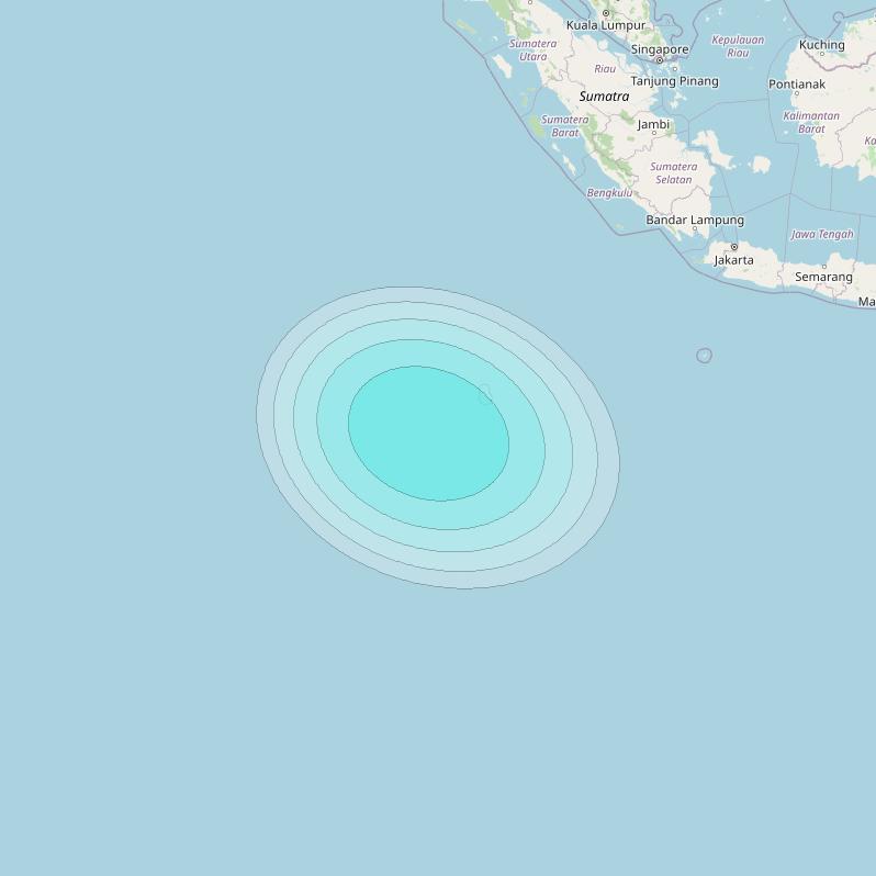 Inmarsat-4F2 at 64° E downlink L-band S158 User Spot beam coverage map