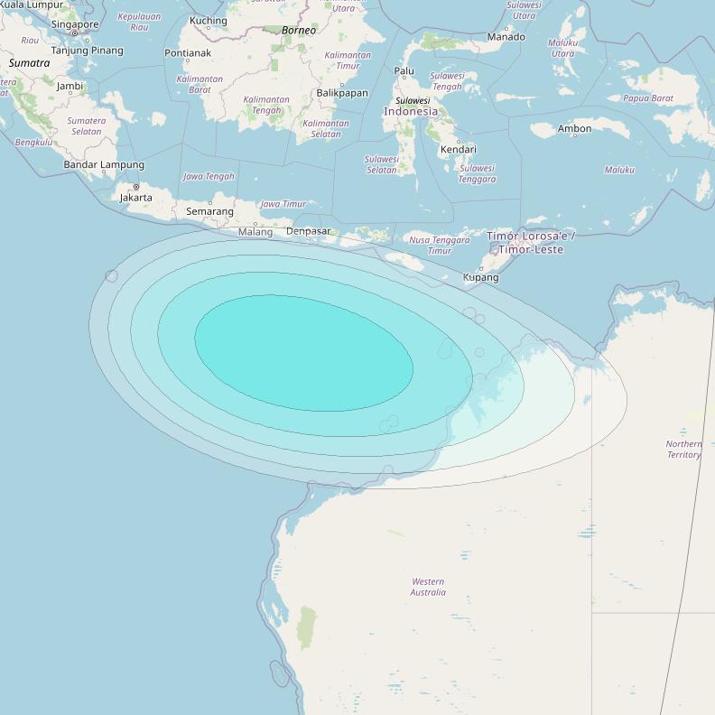 Inmarsat-4F2 at 64° E downlink L-band S181 User Spot beam coverage map