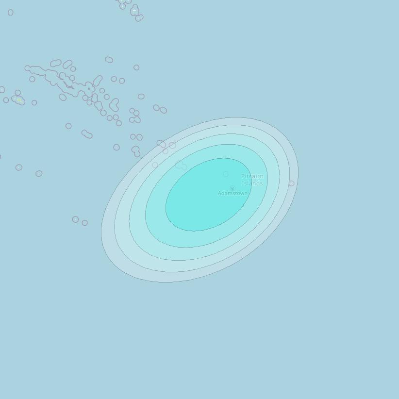 Inmarsat-4F3 at 98° W downlink L-band S031 User Spot beam coverage map