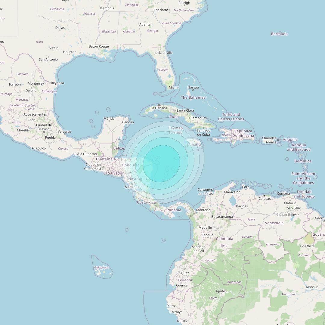 Inmarsat-4F3 at 98° W downlink L-band S134 User Spot beam coverage map